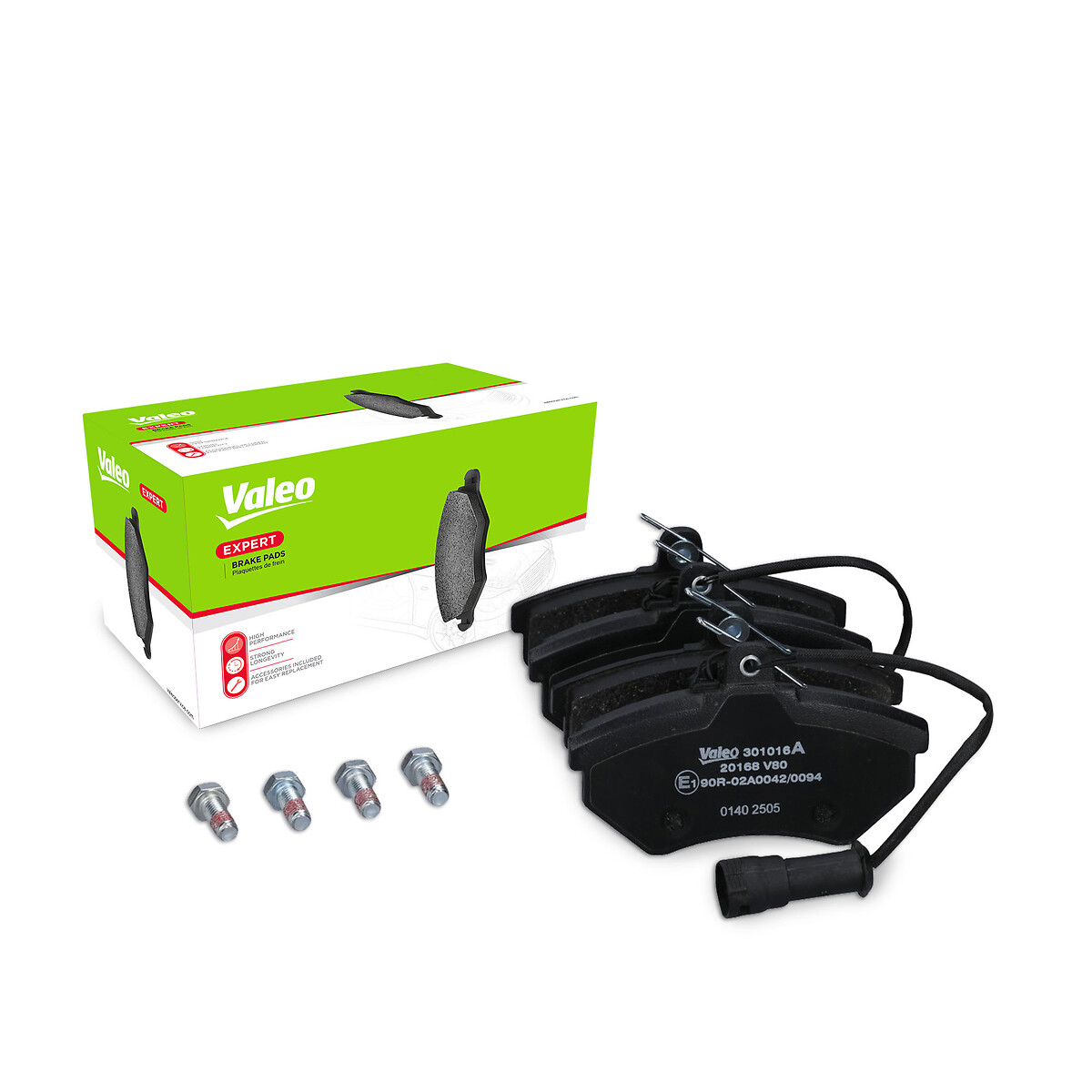 Jeu de 4 plaquettes de frein VALEO ref. 301016A